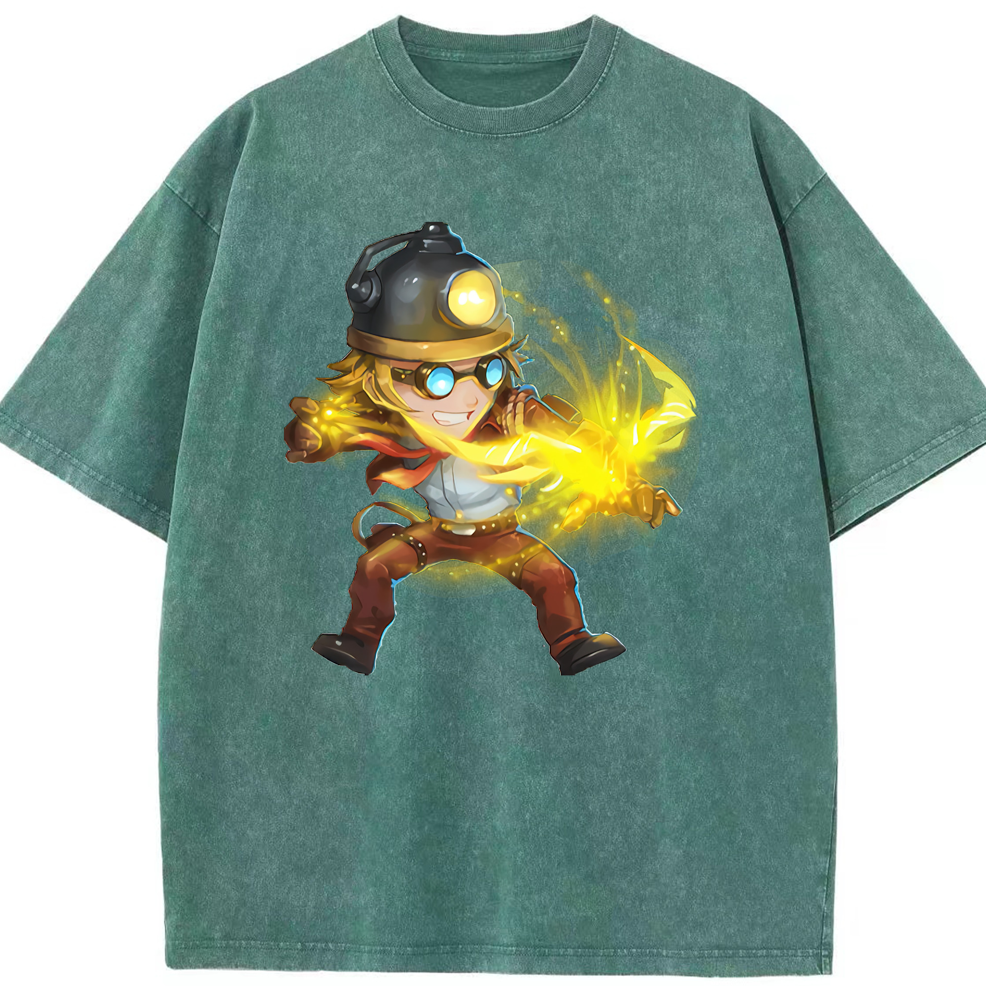 リーグ・オブ・レジェンド League of Legends LOL 綿100% ヴィンテージ風 半袖Tシャツ（フロントプリント）
